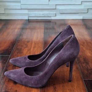 Stuart Weitzman Plum Suede Heels